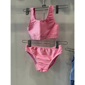 NEW PLANET SEA girls 2-piece ribbed bikini in pink